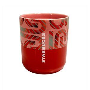 2020 STARBUCKS‎ Holiday Candy Cane Mug - 8oz - EUC- red, pink, mint green
